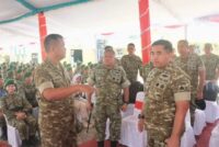 Pastikan Kesiapan Prajurit, Wapang TNI Bersama Menhan Tinjau Marshalling Area Yonif TP 937/Satria Kalijaga