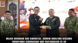 Wujud Dukungan dan Sinergitas, Dandim 0906/Kkr Bersama Forkopimda Semarakkan Hari Bhayangkara Ke-80
