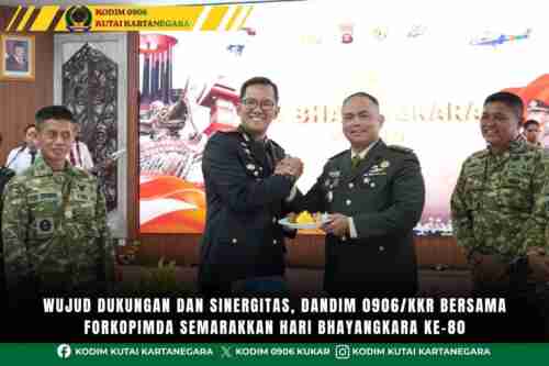 Wujud Dukungan dan Sinergitas, Dandim 0906/Kkr Bersama Forkopimda Semarakkan Hari Bhayangkara Ke-80 Wujud Dukungan dan Sinergitas, Dandim 0906/Kkr Bersama Forkopimda Semarakkan Hari Bhayangkara Ke-80