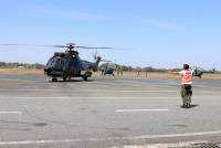 Pantau Dari Langit, Lanud Sjamsudin Noor Dukung Patroli Udara Helikopter Caracal TNI AU Dalam Penanganan Karhutla di Kasel