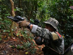 Latgabma Super Garuda Shield 2026 Marfor Lampung Gelar Latihan Menembak Sniper dan Jungle Survival