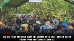 Tim Penyuluh Karhutla Sesko TNI Berikan Sosialisasi Kepada Warga Dalam Upaya Pencegahan Karhutla