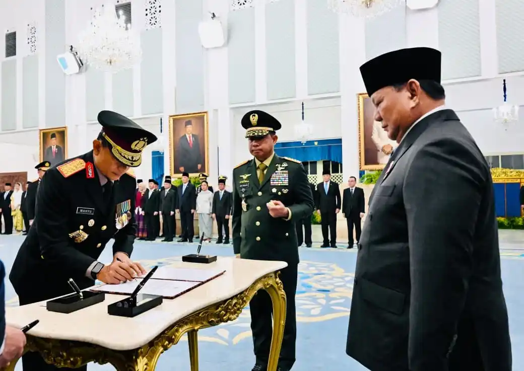 Panglima TNI Saksikan Pergantian Kapolri dan Wakapolri di Istana Negara