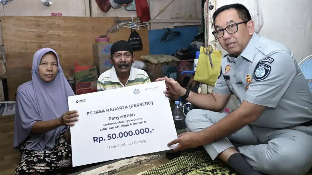 Santunan Rp4,358 Miliar Disalurkan untuk 65 Korban KM Virgo Transport 8