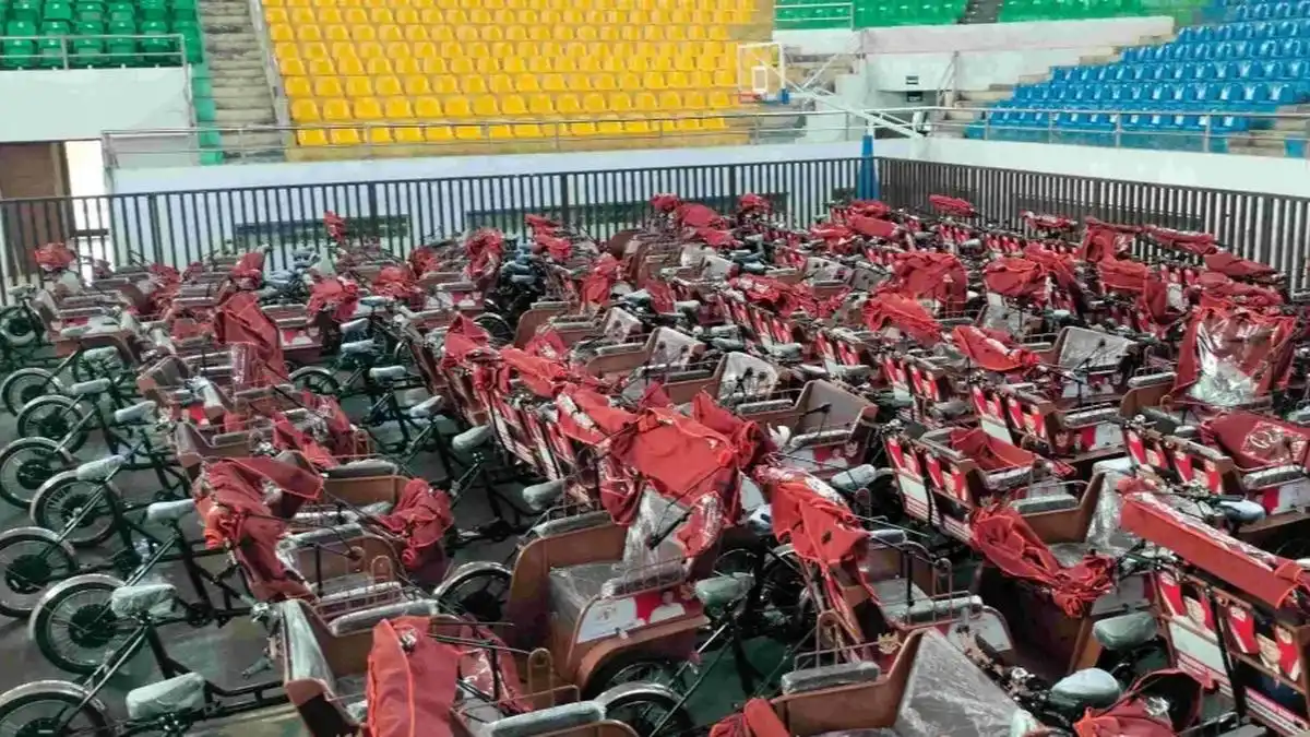 Becak Listrik Bantuan Presiden Segera Beroperasi di Kawasan Wisata Sukabumi