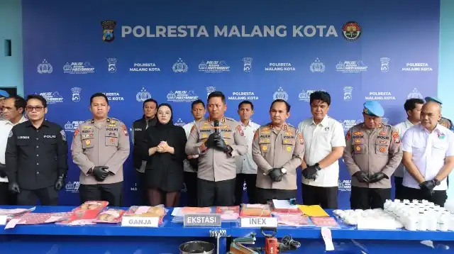 Polresta Malang Kota Ungkap 119 Perkara Narkoba, 175 Tersangka Diamankan