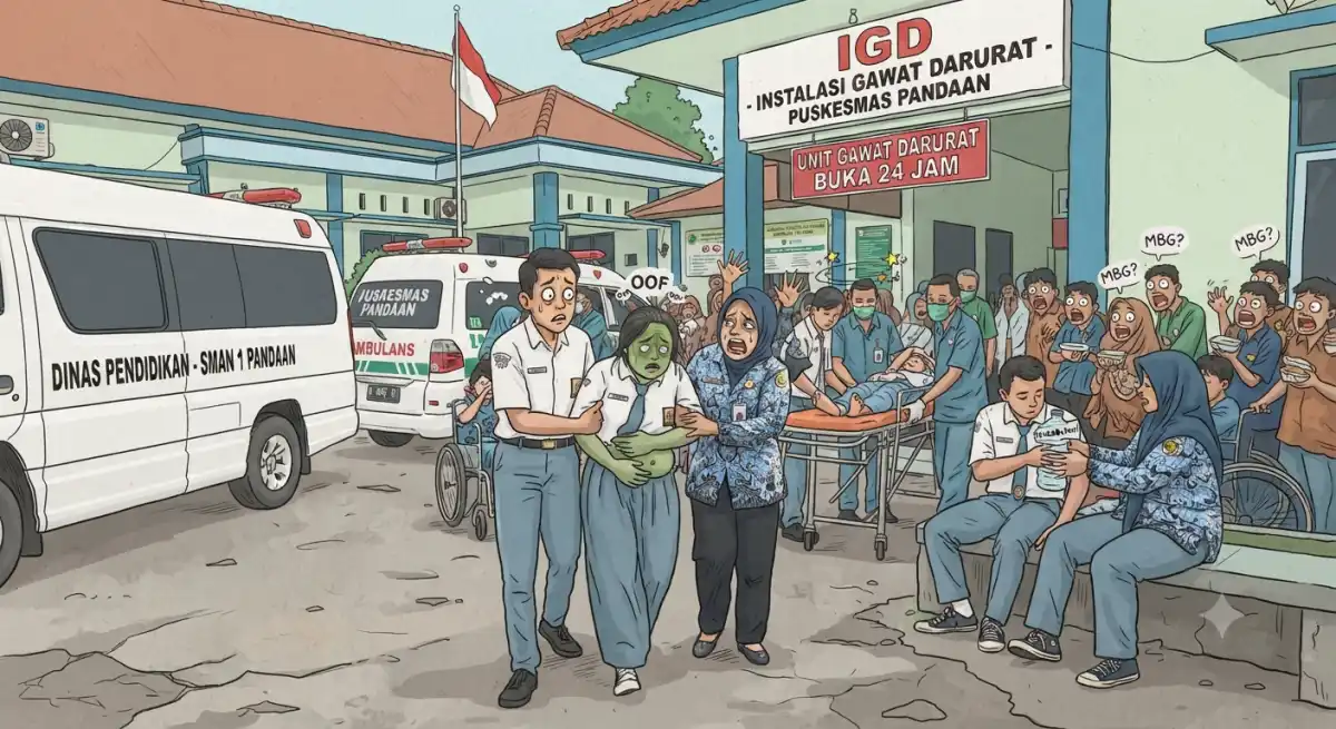 Belasan Siswa SMAN 1 Pandaan Mengalami Gejala Keracunan Usai Menyantap Menu Program MBG