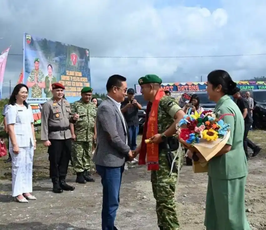 Forkopimda Humbahas Sambut Komandan Baru Yonif TP 955/Hoda Sihapaspili