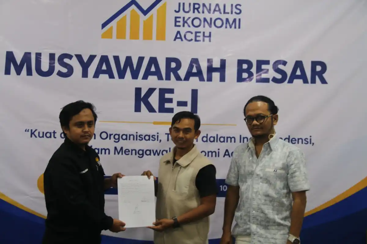 Zoelmasry Terpilih Memimpin Jurnalis Ekonomi Aceh