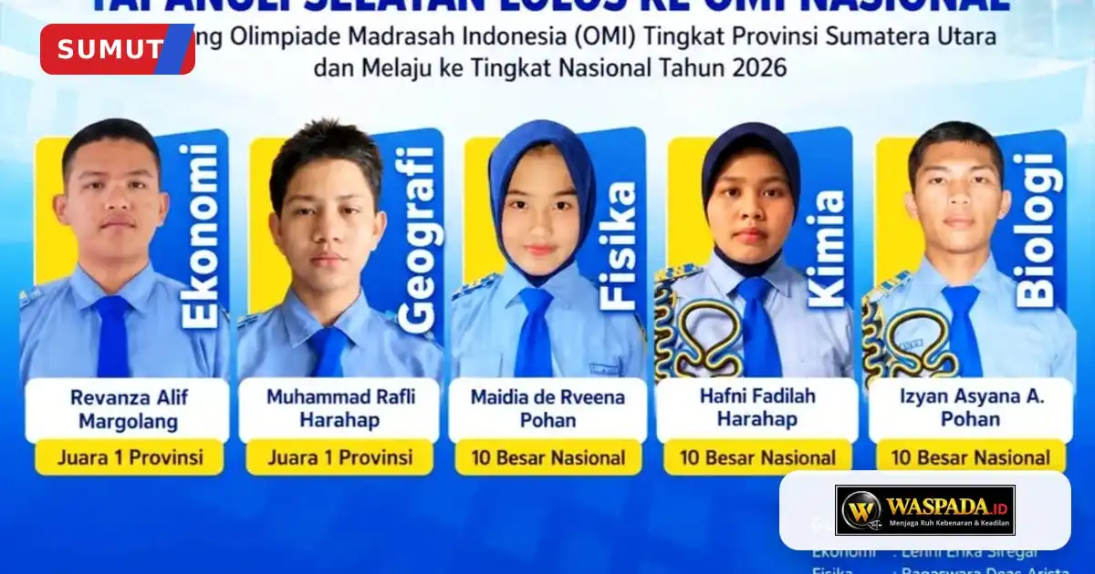 Lima Siswa MAN IC Tapanuli Selatan Wakili Sumut di OMI Nasional