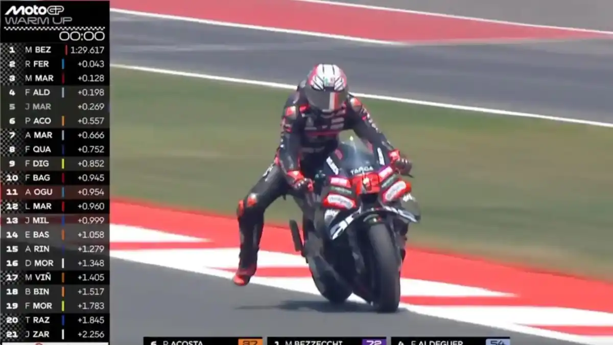 Marco Bezzecchi Tampil Tercepat pada Warm Up MotoGP Mandalika 2026