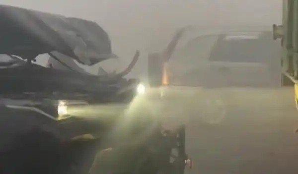 Kabut Asap Karhutla Ganggu Pandangan, Tiga Mobil Terlibat Kecelakaan di Barito Kuala