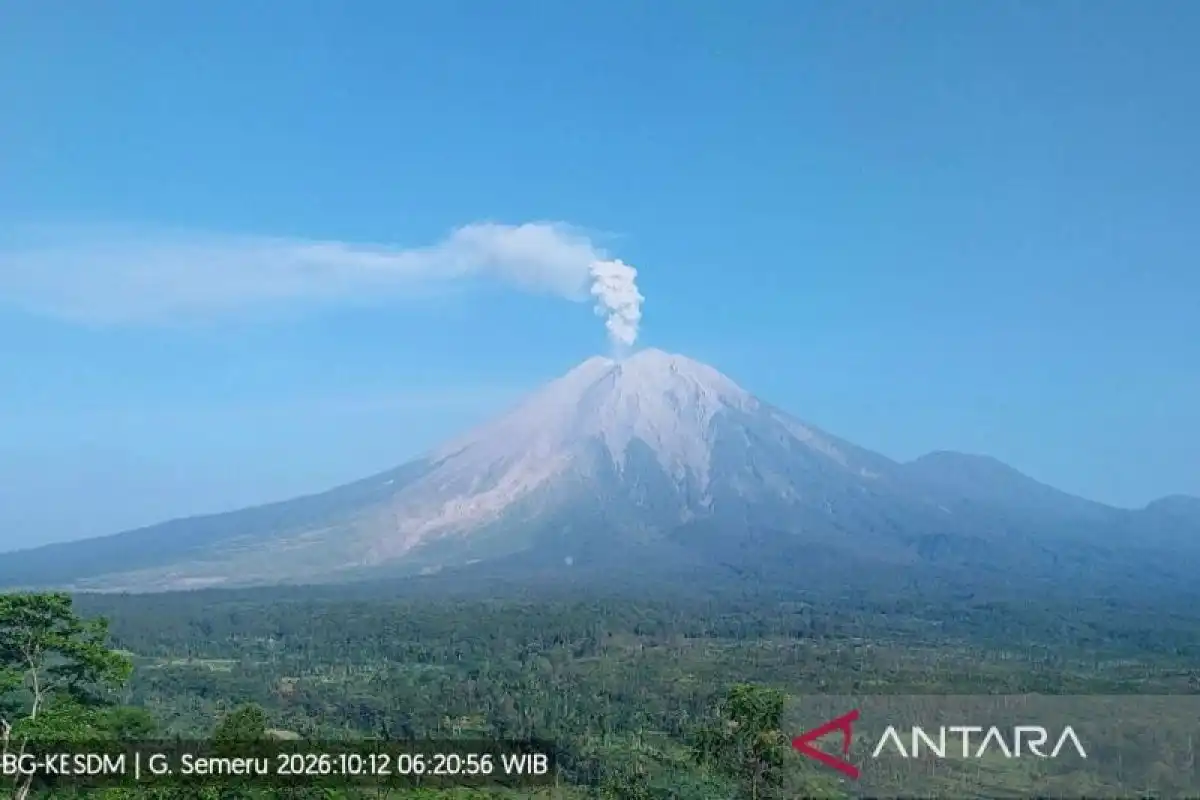 Semeru Kembali Erupsi, Kolom Abu Teramati Setinggi 900 Meter
