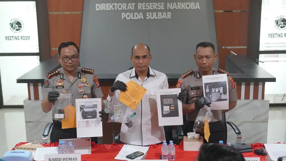 Tiga Tersangka Kasus Sabu di Sulbar, Polisi Diduga Jadi Penghubung Transaksi Pejabat Pemprov