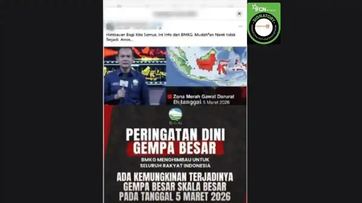 Menelusuri Klaim Hoaks Gempa dan Peringatan BMKG yang Beredar