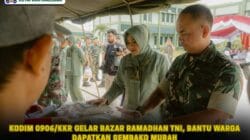 Kodim 0906/kkr Gelar Bazar Ramadhan TNI, Bantu Warga Dapatkan Sembako Murah